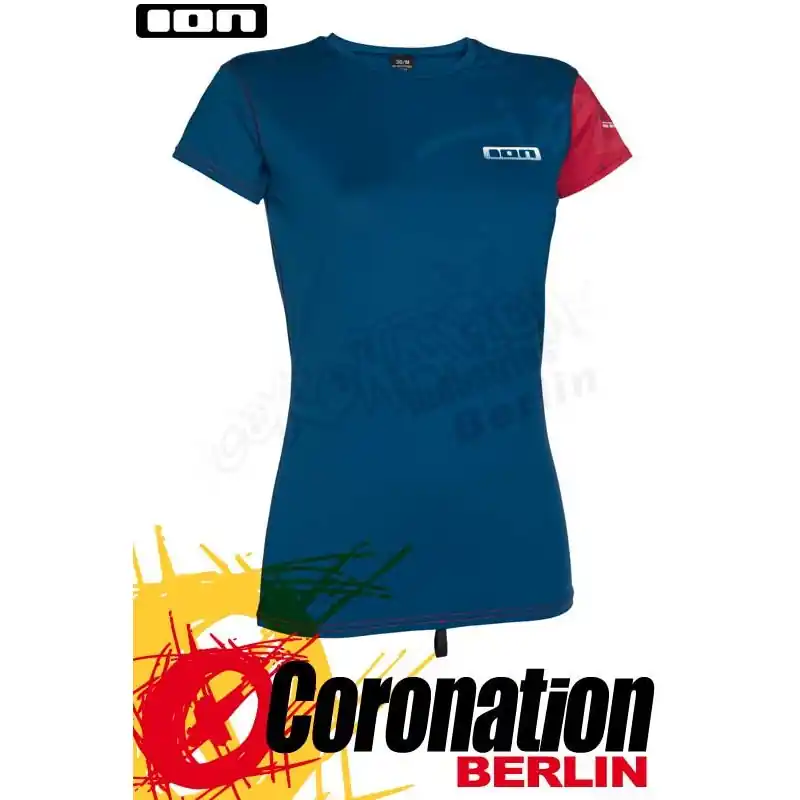 Markenware ION Rashguard Women SS Steelblue/Wine