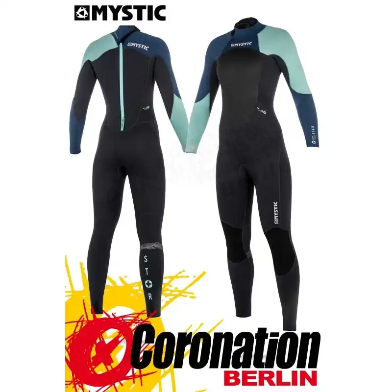 Garantierte Lieferung Mystic Star 2018 Frauen Neoprenanzug Fullsuit back-zip (5/4) Navy