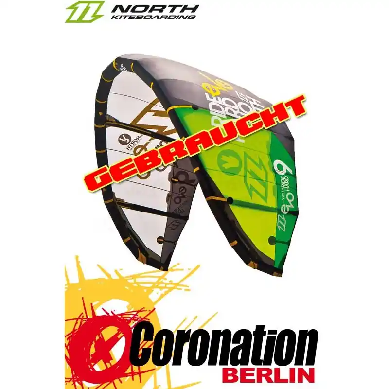 North EVO 2013 gebraucht Kite 9m² grau-grün Ausverkauf