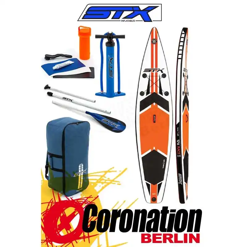 STX Inflatable SUP 12'6''x32'' Touring Stand Up Paddle Board 2018 Orange Direktkauf