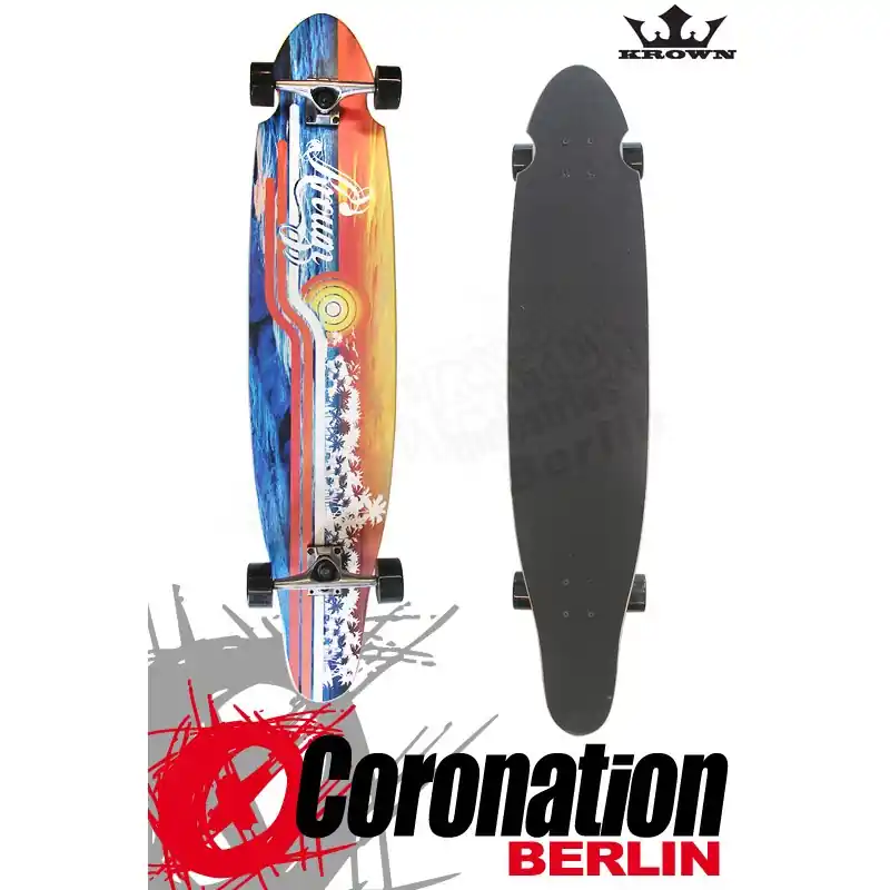 Top-Angebot Krown Longboard Komplett Disco Sunset Kicktail Cruiser 41,5"