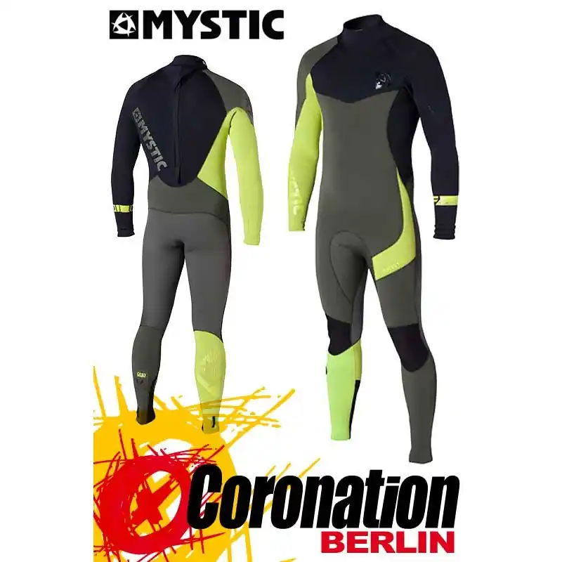 Mystic Crossfire Steamer 5/4 Neoprenanzug Army/Lime Wetsuit Abverkauf