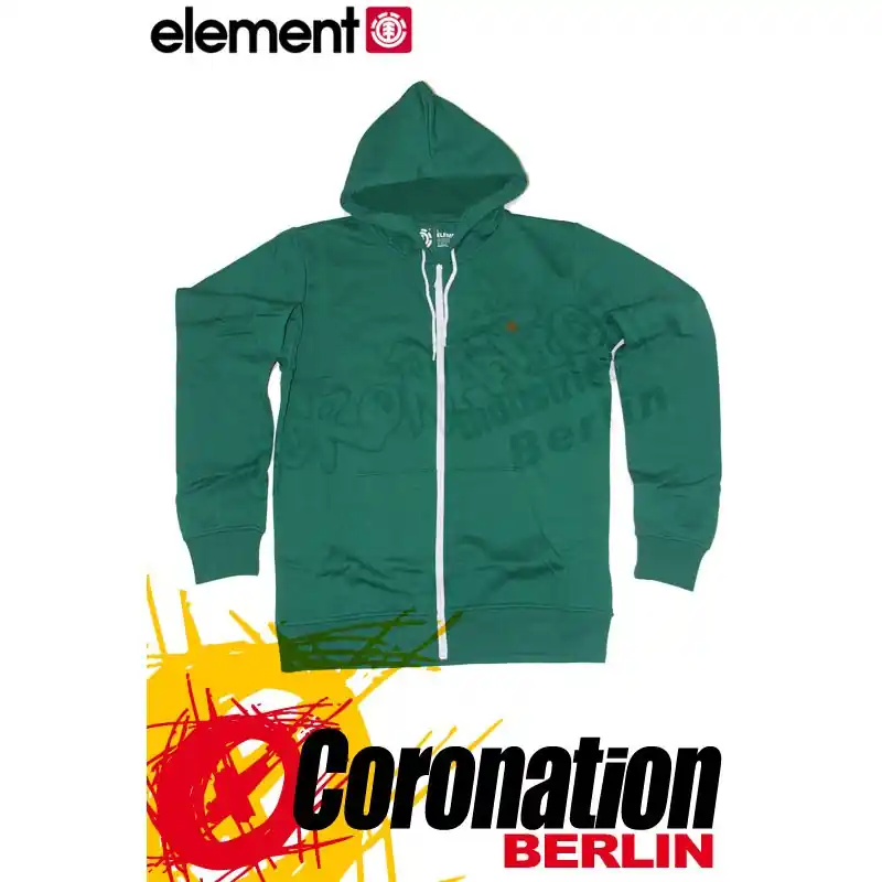 Element Smith Zip Hoodie Green Flash Preiswert