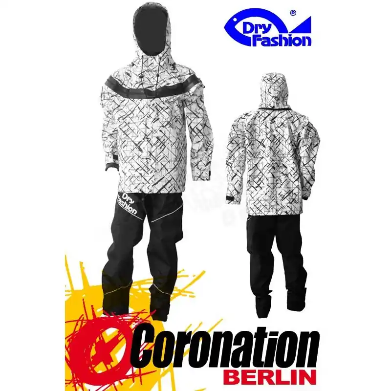 Dry Fashion ICE Print Trockenanzug Weiß Frontzip Highlight