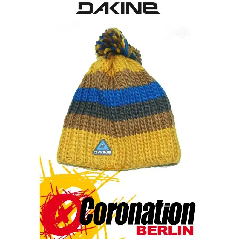 Dakine Gordon Beanie Strickmütze Gold mit Bommel Versand Am Gleichen Tag