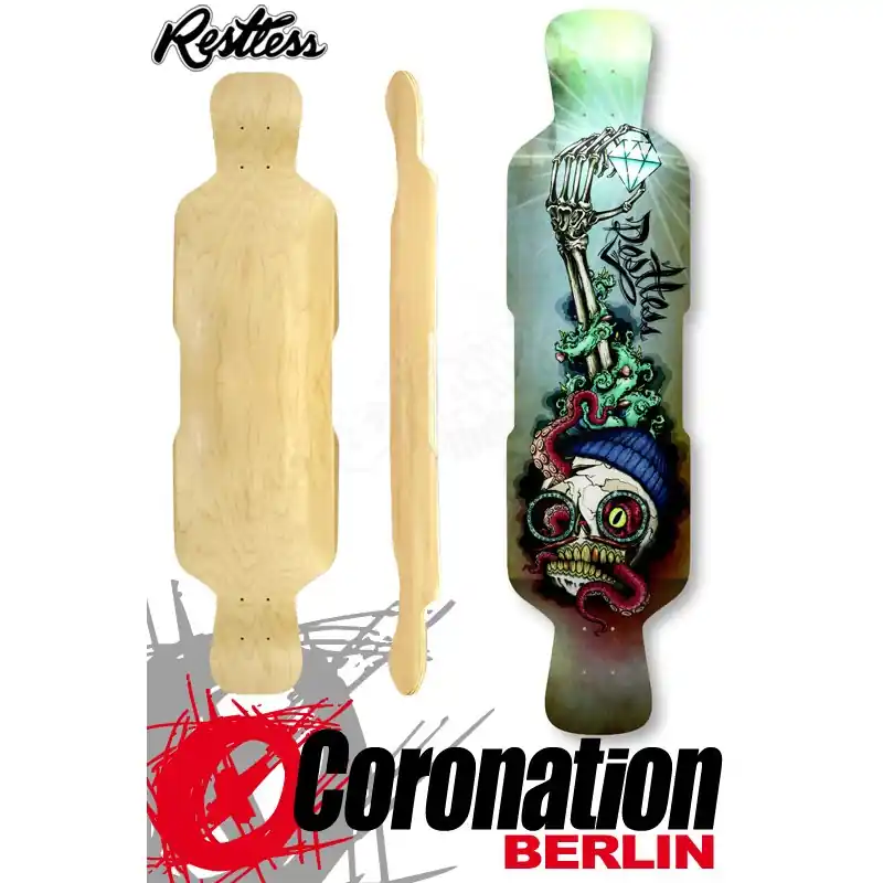 Top-Seller Restless Deck Fishbowl 41" Downhill Freeride Longboard-Deck