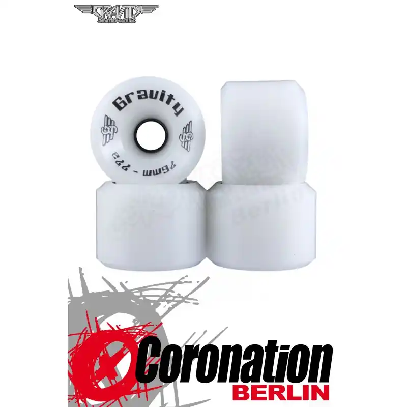 Nur Heute Gravity Rollen High Grade 76mm 77a Wheels - Weiß
