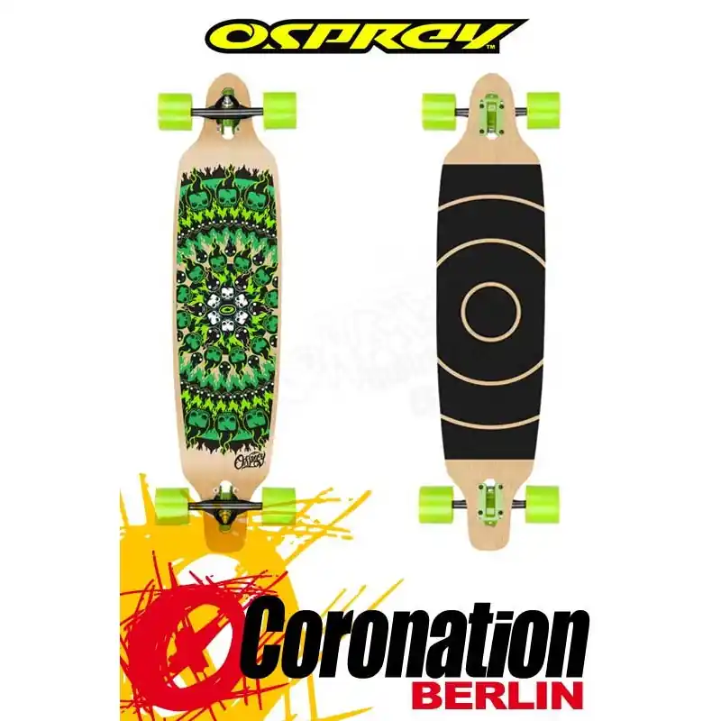 Osprey Flame Skull Twin Tip Longboard Neu