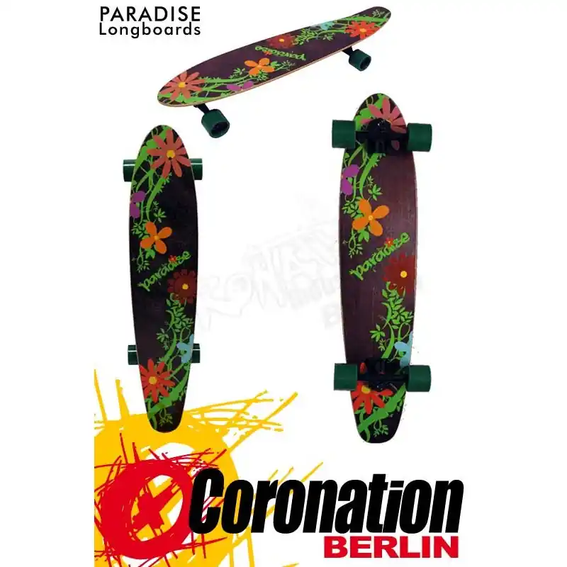 Paradise Flowers Kicktail Komplett Longboard Begrenztes Angebot