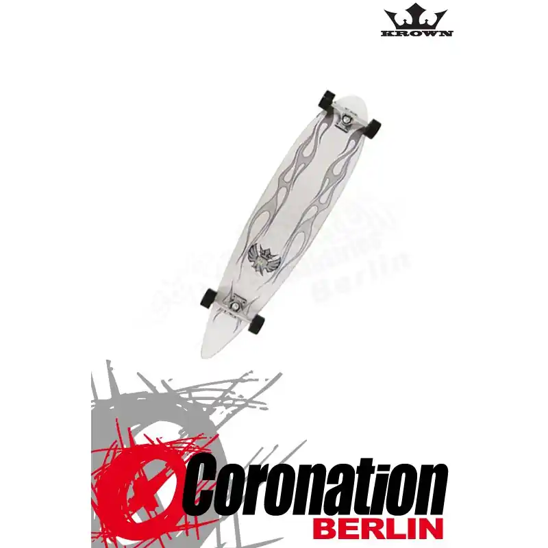 Krown - Classic White Pintail Longboard Complete Highlight