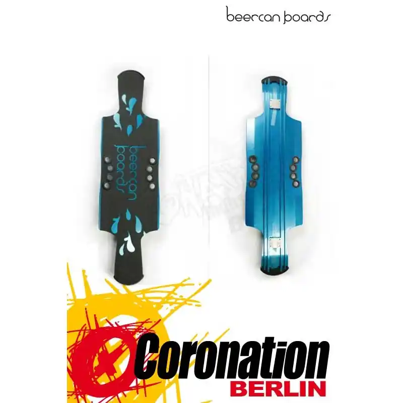 Sale Beercan Kegger Lite Longboard Deck blue 40"