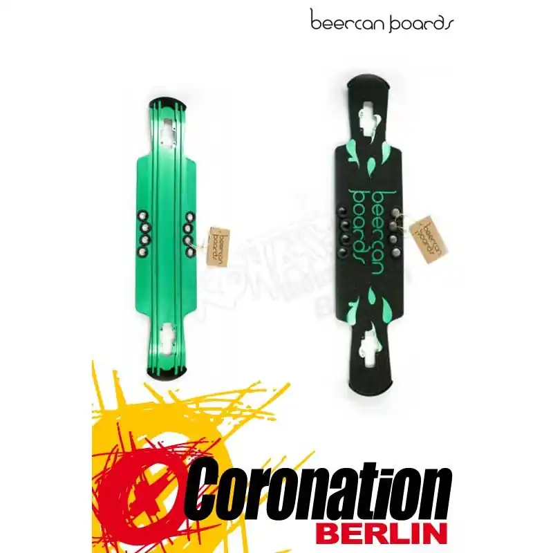 Beercan Kegger Lite Drop Through Longboard Deck green 37" Highlight