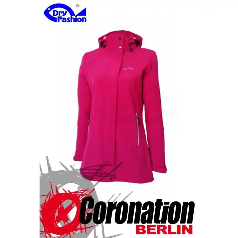 Dry Fashion Damen Softshell Jacke Sylt Sangria Zertifiziert
