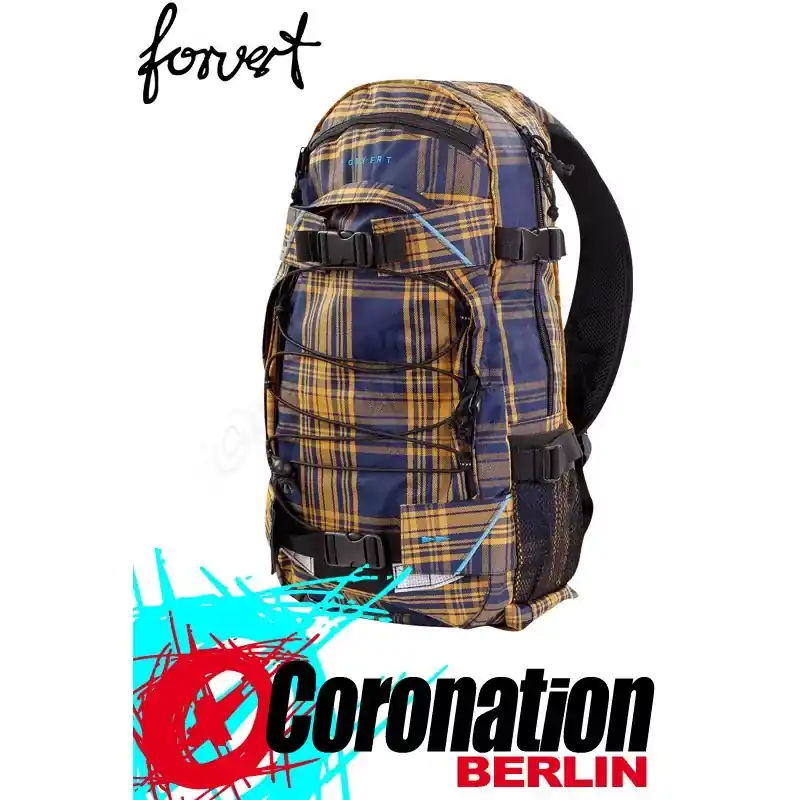 Direkt Vom Hersteller Forvert New Louis Skate Schul & Street Rucksack blue yellow checked Backpack
