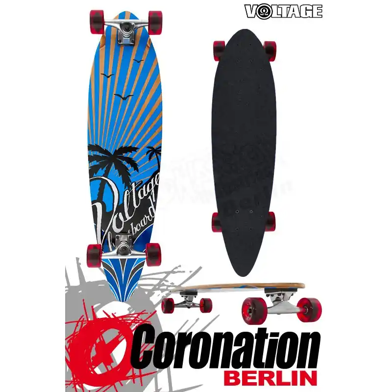 Highlight Voltage Longboard Pintail Cruiser - Palm Trees