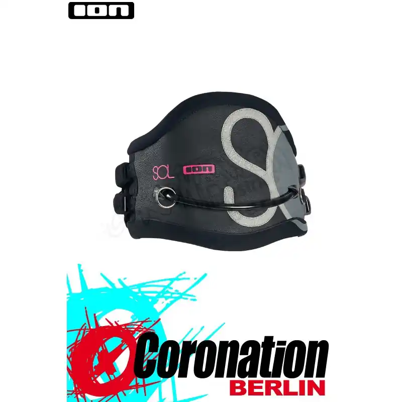 Letzte Chance ION Sol 2015 Hüfttrapez Frauen Kite Waist Harness Black