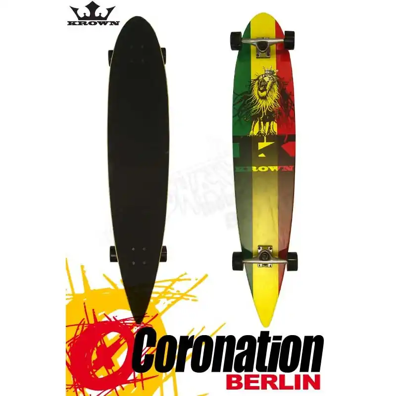 Geprüft Krown Longboard Komplett Rasta City Surf Cruiser 43"