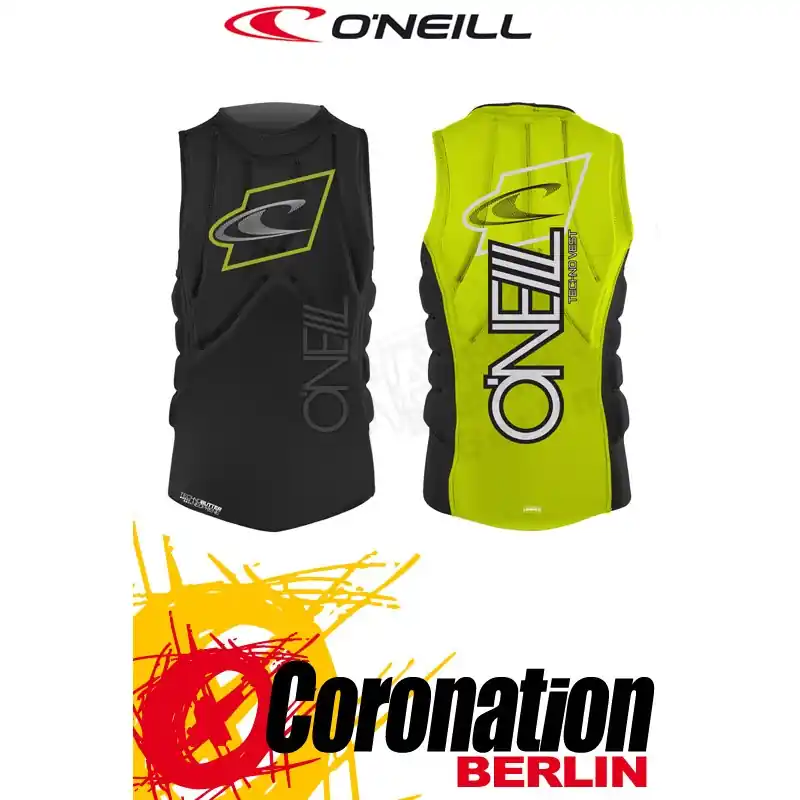 O'Neill Prallschutzweste Techno Pullover Kite Vest Black/Lime Beliebt