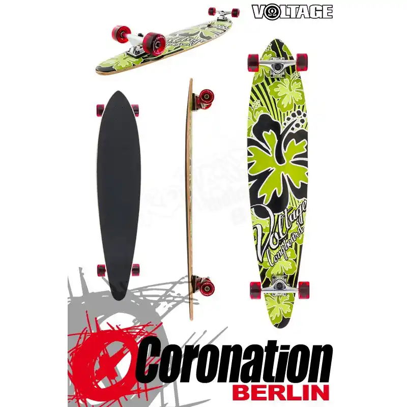 Voltage Longboard Pintail Cruiser - Green Neue Ware