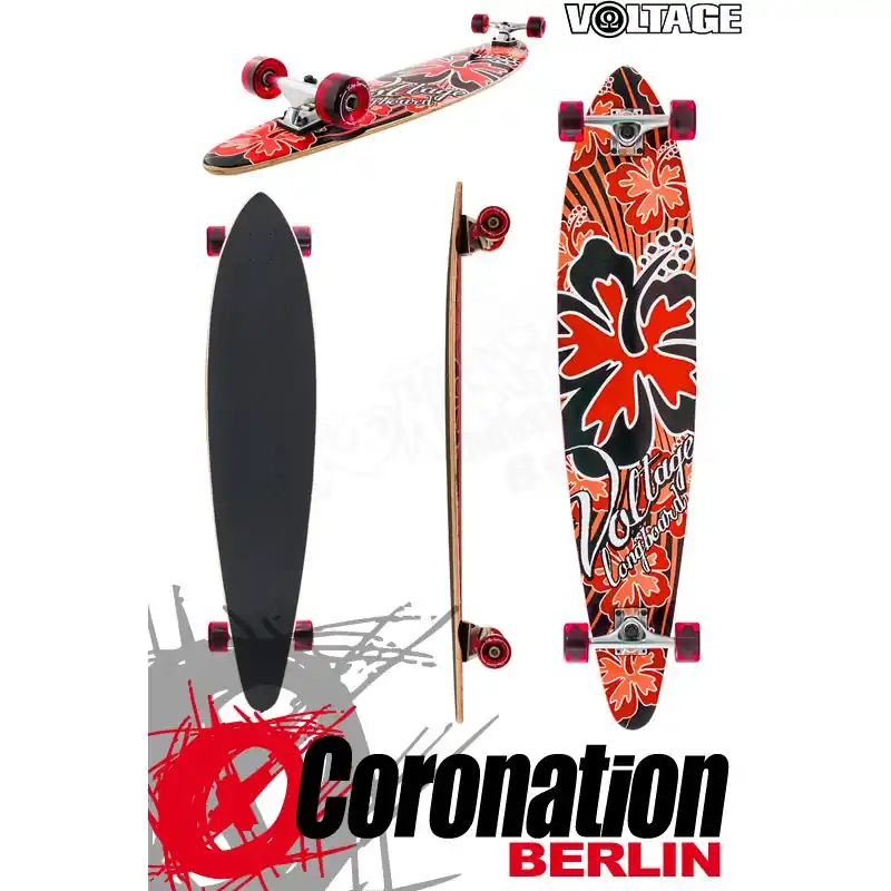 Sonderaktion Voltage Longboard Pintail Cruiser - Red