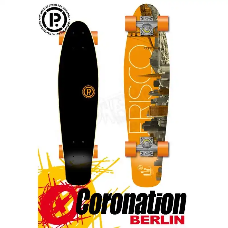 Geprüft Prohibition Oldschool Retro Wood Longboard Cruiser Frisco