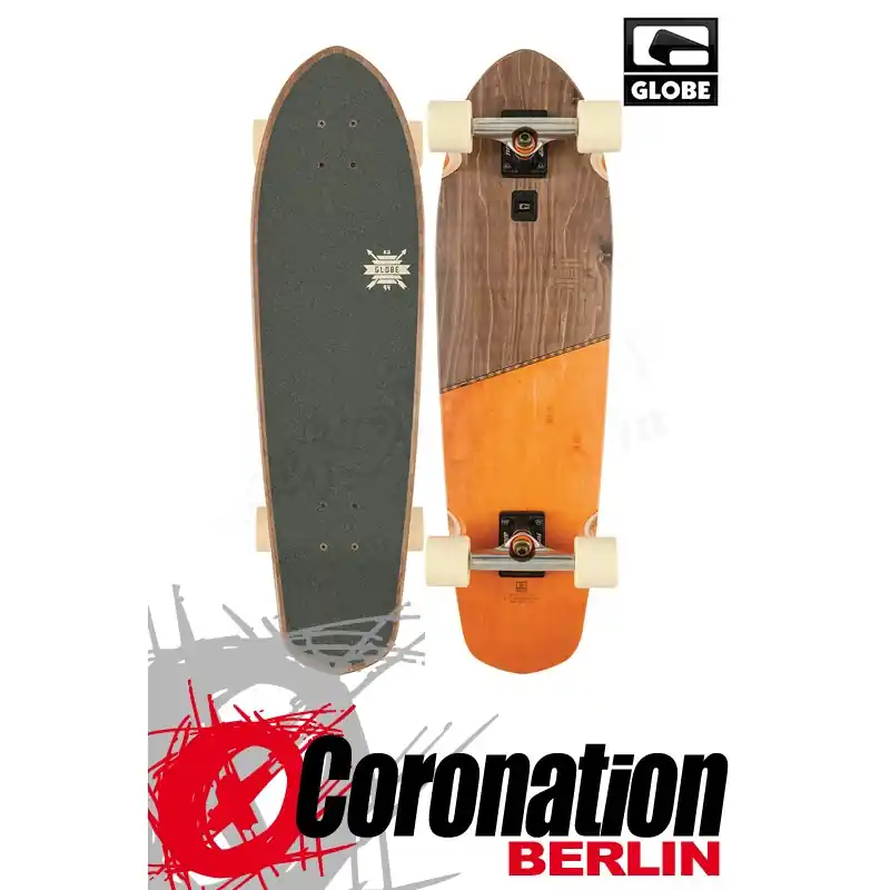 Globe Big Blazer Mini Longboard Cruiser Brown/Orange Nur Heute