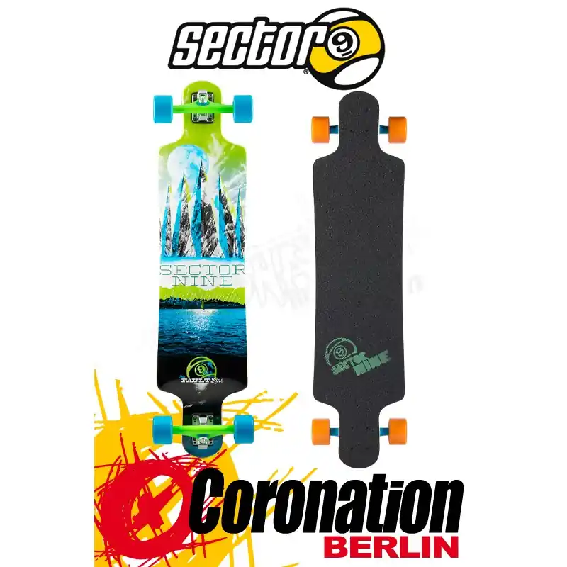 Zertifiziert Sector 9 Faultline Longboard Komplett Green