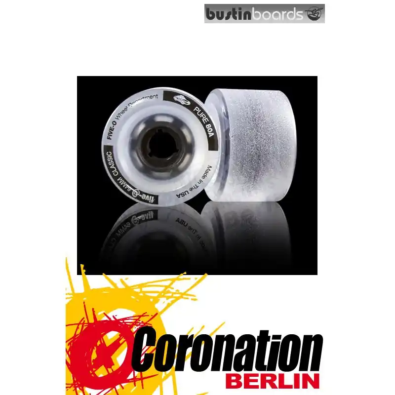 Classic Clear 64mm Five-O Wheels 85a Set Rollen Garantierte Lieferung