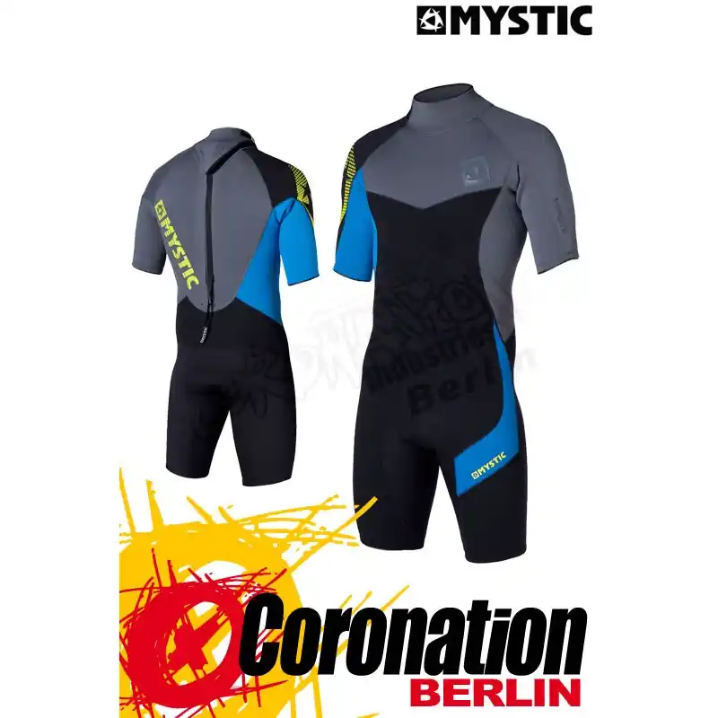 Heißes Angebot Mystic Crossfire 3/2 D/L Shorty Blue Neoprenanzug
