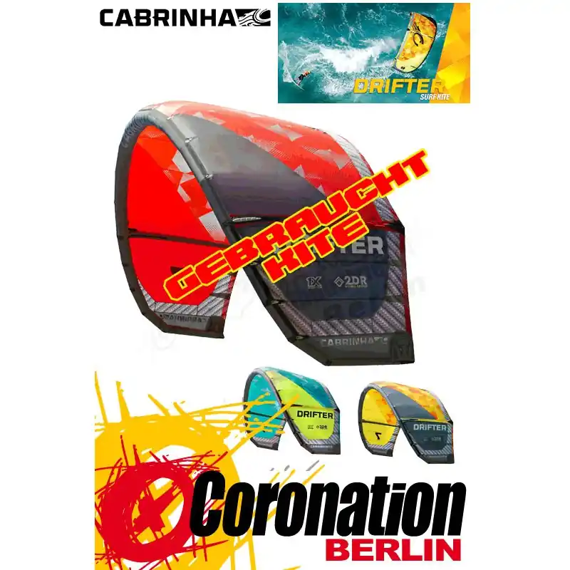 Zertifiziert Cabrinha Drifter 2015 Gebraucht Kite 8m²