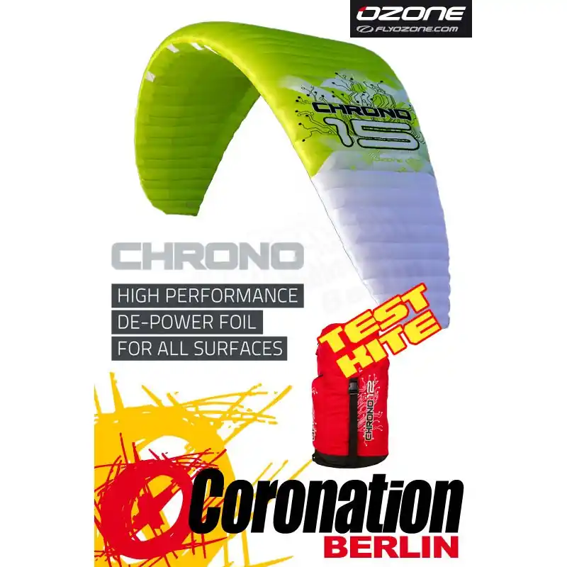 Markenprodukt Ozone Chrono 15m² Test Leichtwind mit Freeride Bar