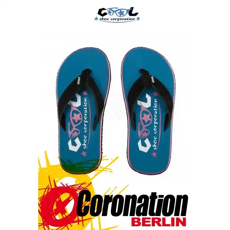 Nur Heute Cool Shoes EVE Slight 80's enamel blue Badelatschen Strand Sandalen