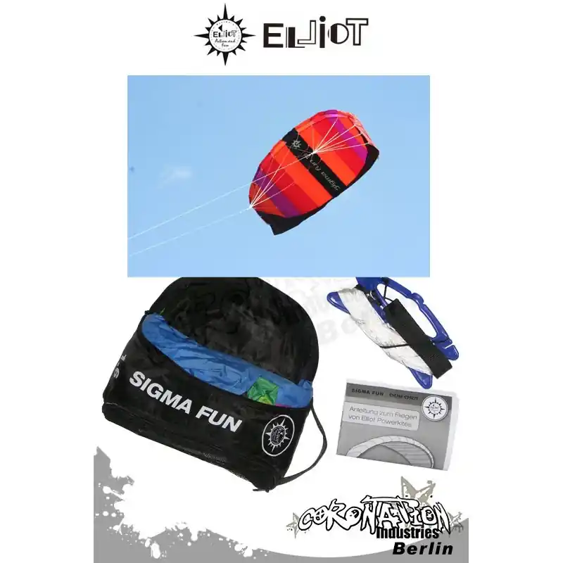 Elliot Sigma Fun 1.6 R2F mit Controlbar - Softkite Lila/Rot/Oran Finale Aktion