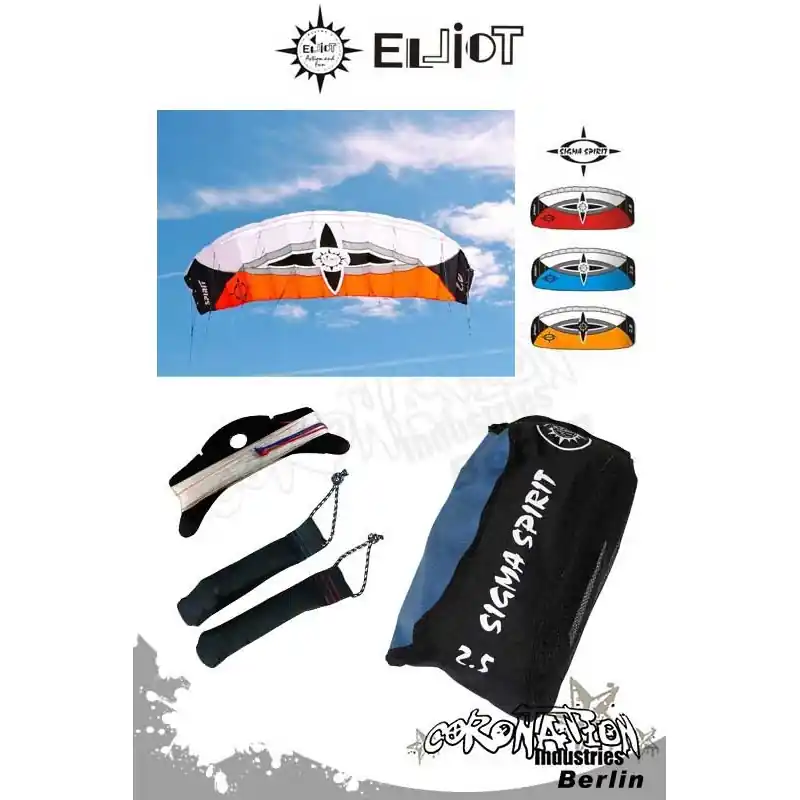 Elliot Sigma Spirit 2-Leiner Kite R2F - 2.5 Orange Preisreduziert