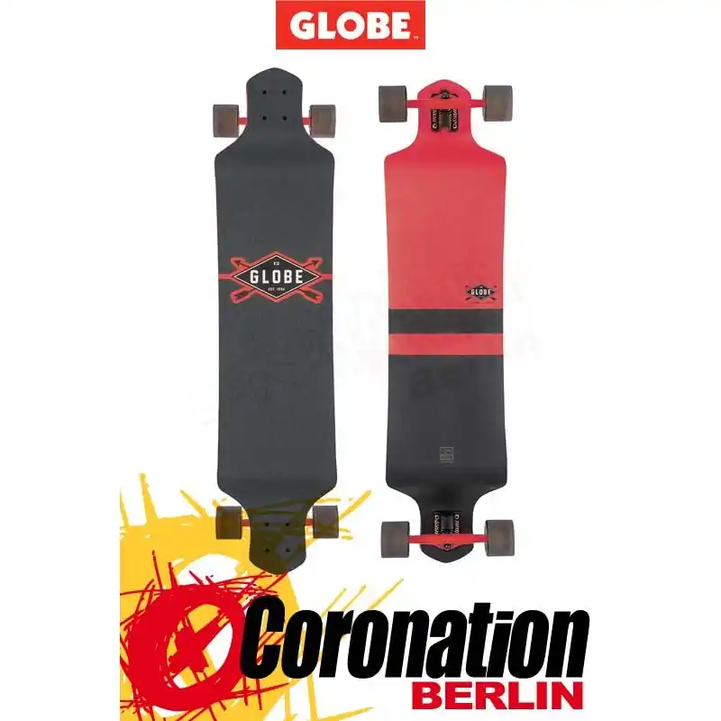 Sonderaktion Globe Geminon Drop Down Longboard komplett - red/black