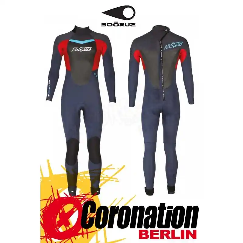 Preiswert Soöruz Fighter 2016 Fullsuit 4/3 LS Backzip Neoprenanzug Blue