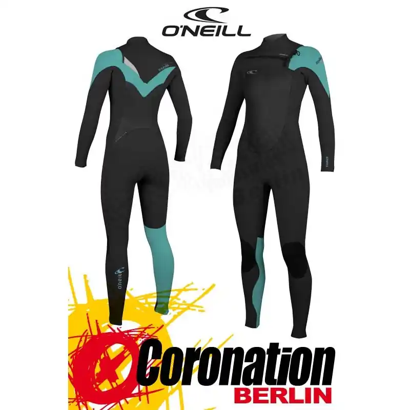 O'Neill Superfreak FZ 5/4 Frauen Neoprenanzug 2016 Black/Aqua Bestpreis