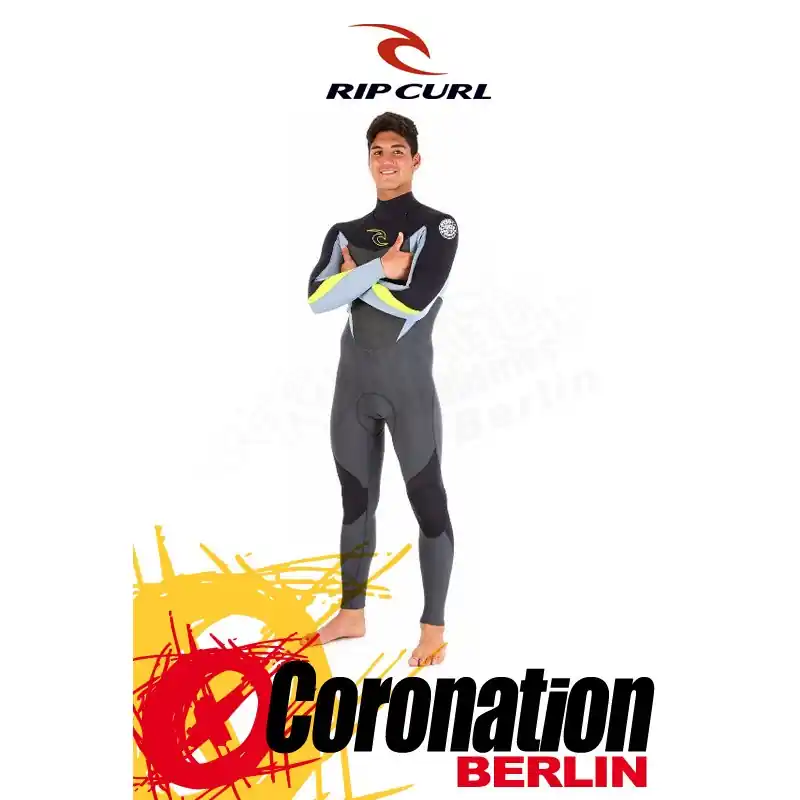 Top-Seller Rip Curl Dawn Patrol 5/3 Men Wetsuit Backzip Neoprenanzug Grey