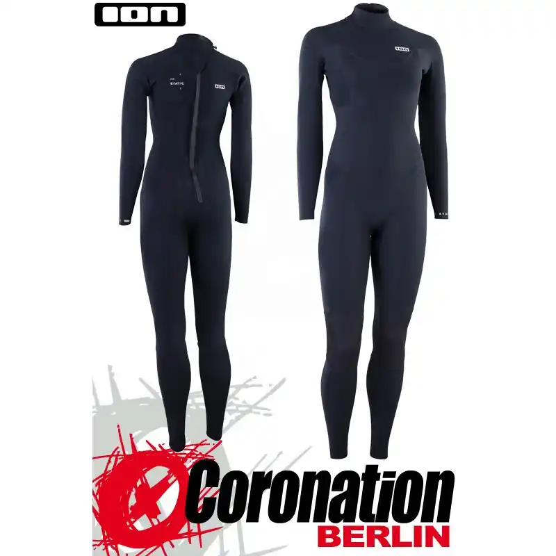 ION STATIC WOMAN 3/2 BACK ZIP 2025 Neoprenanzug - black Must-Have