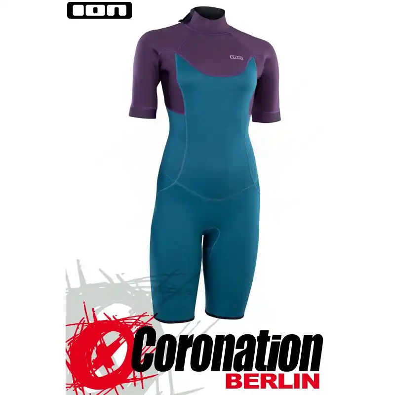 Beliebt ION Wetsuit Element 2/2 Shorty SS Back Zip women - Deep Forest