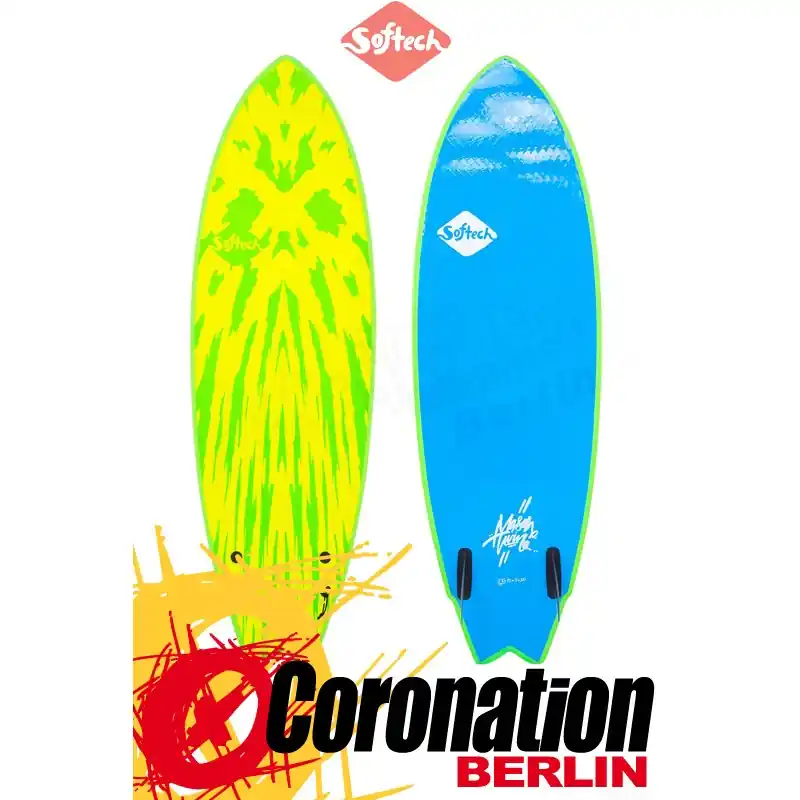 Softech MASON TWIN Surf Softboard lime/yellow Garantierte Lieferung