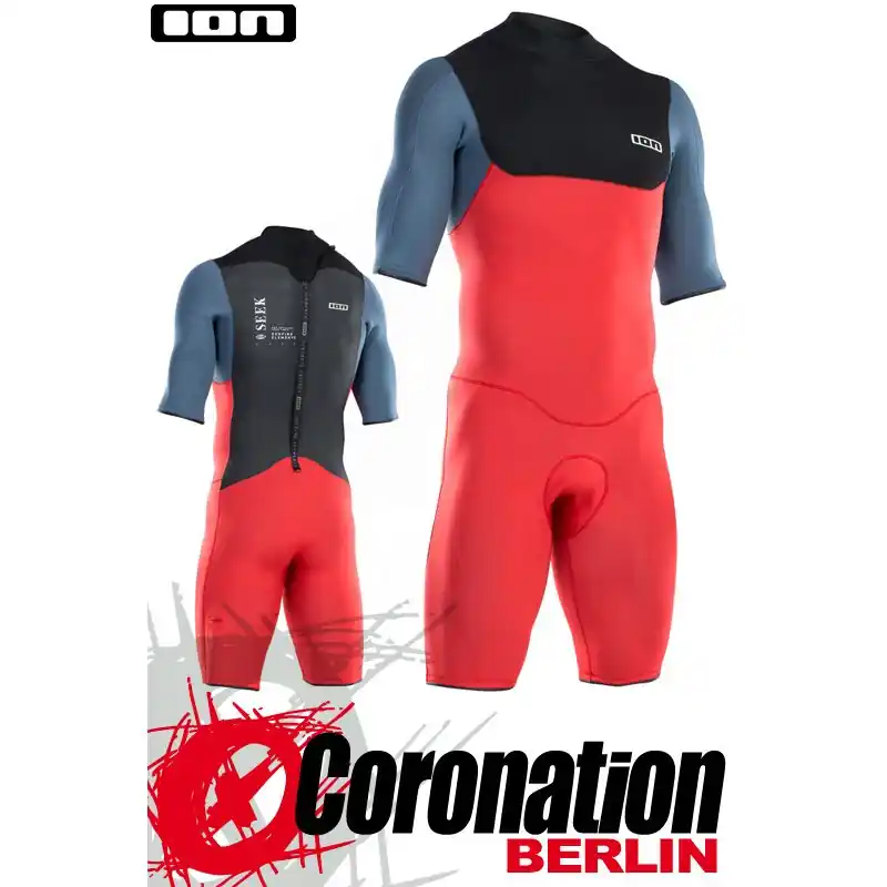 Finale Aktion ION SEEK CORE SHORTY SS 2/2 BZ DL 2021 Neoprenanzug red/steel blue/black
