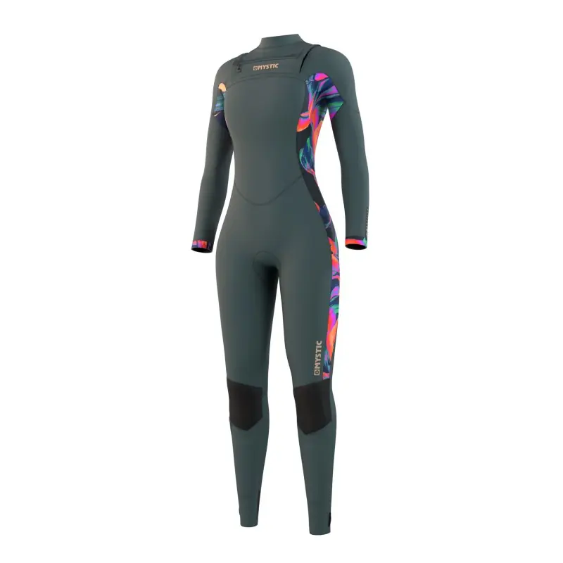 Neuheit Mystic DAZZLED FULLSUIT 3/2MM DOUBLE FZIP 2021 Neoprenanzug dark leaf