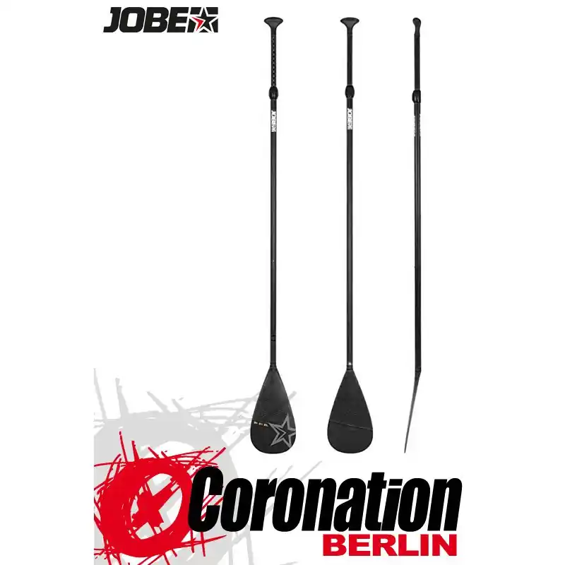 Preisreduziert Jobe Fiberglass SUP Paddel Dreiteilig - Schwarz