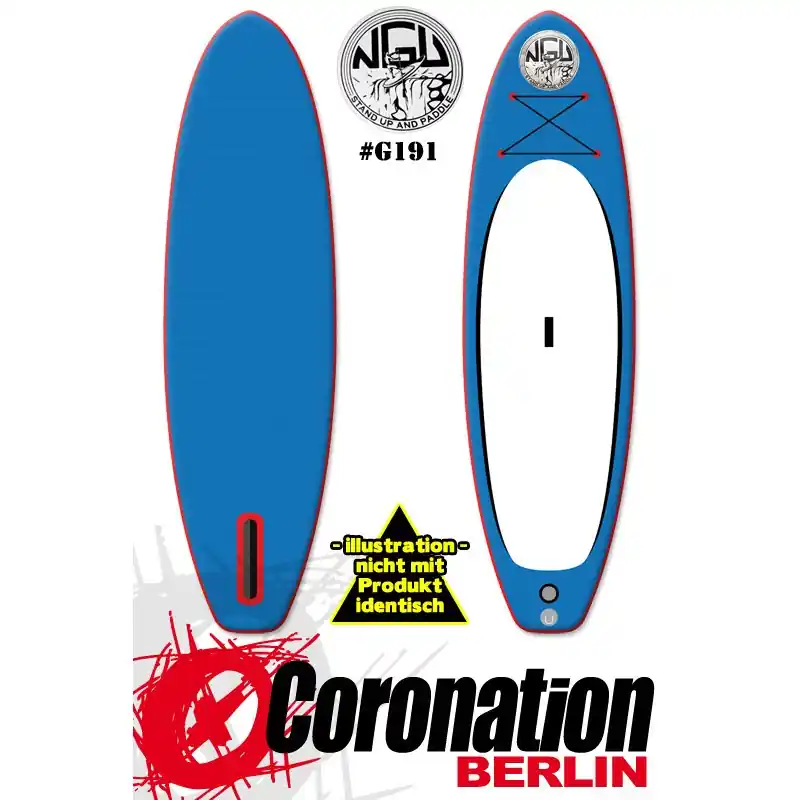 NGU Inflatable SUP Allrounder-Tourer 11'6x32''x6'' - Blau Meistverkauft