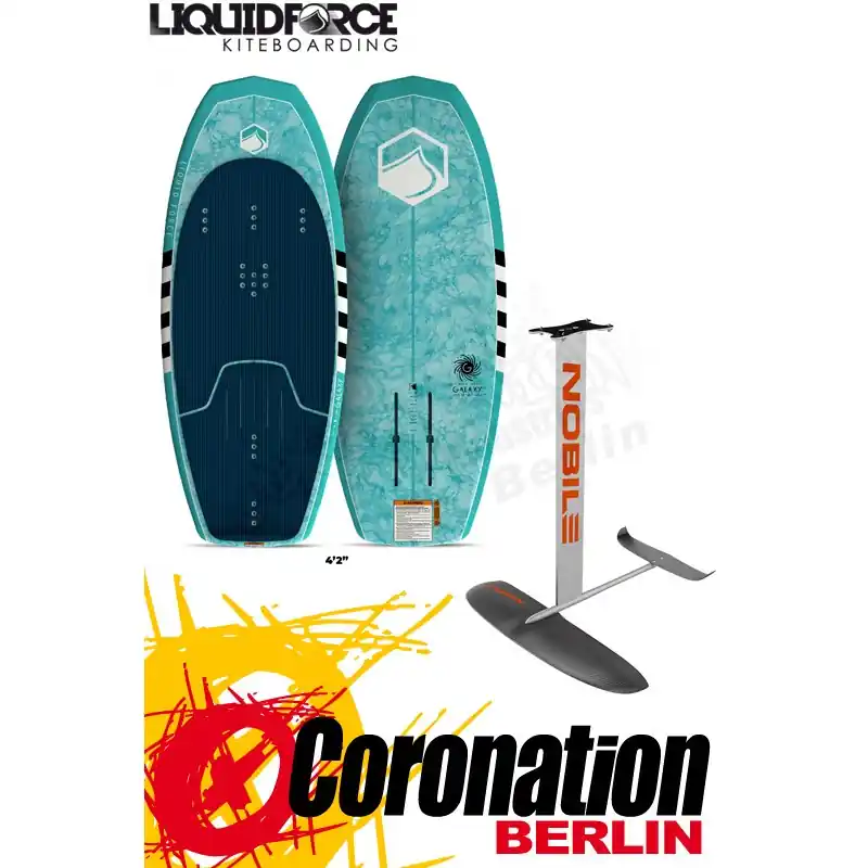 Liquid Force GALAXY 2020 4'2'' + Nobile ZEN CARBON SURF Foilset Neue Ware