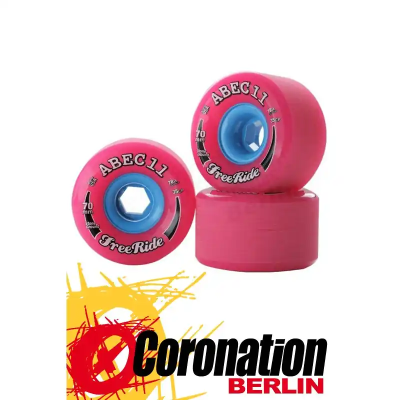 Must-Have ABEC11 FREERIDE Stone Ground Wheels 70mm 78a Pink