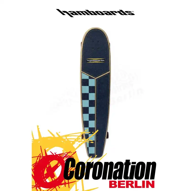 Hamboards HUNTINGTON HOP CARVING 45" Navy Light Blue Checkers Must-Have