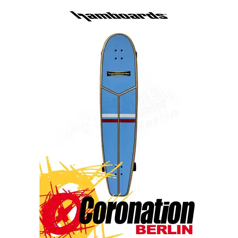 Finale Aktion Hamboards HUNTINGTON HOP CARVING 45" Light Blue Red White