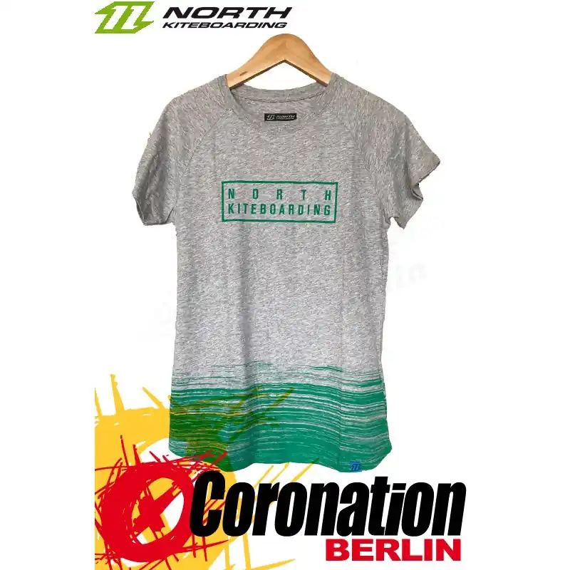 North TEE STRIPES WMN grau/grün Neue Kollektion